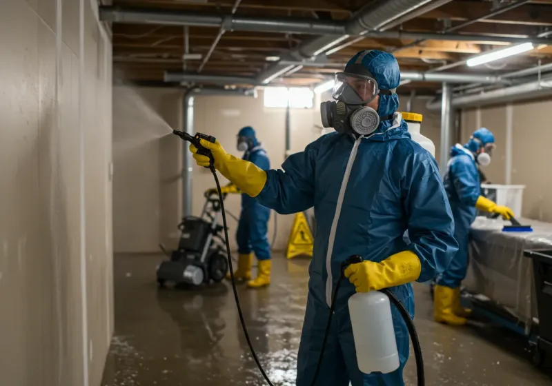Basement Sanitization and Antimicrobial Treatment process in Mechanicsburg, OH